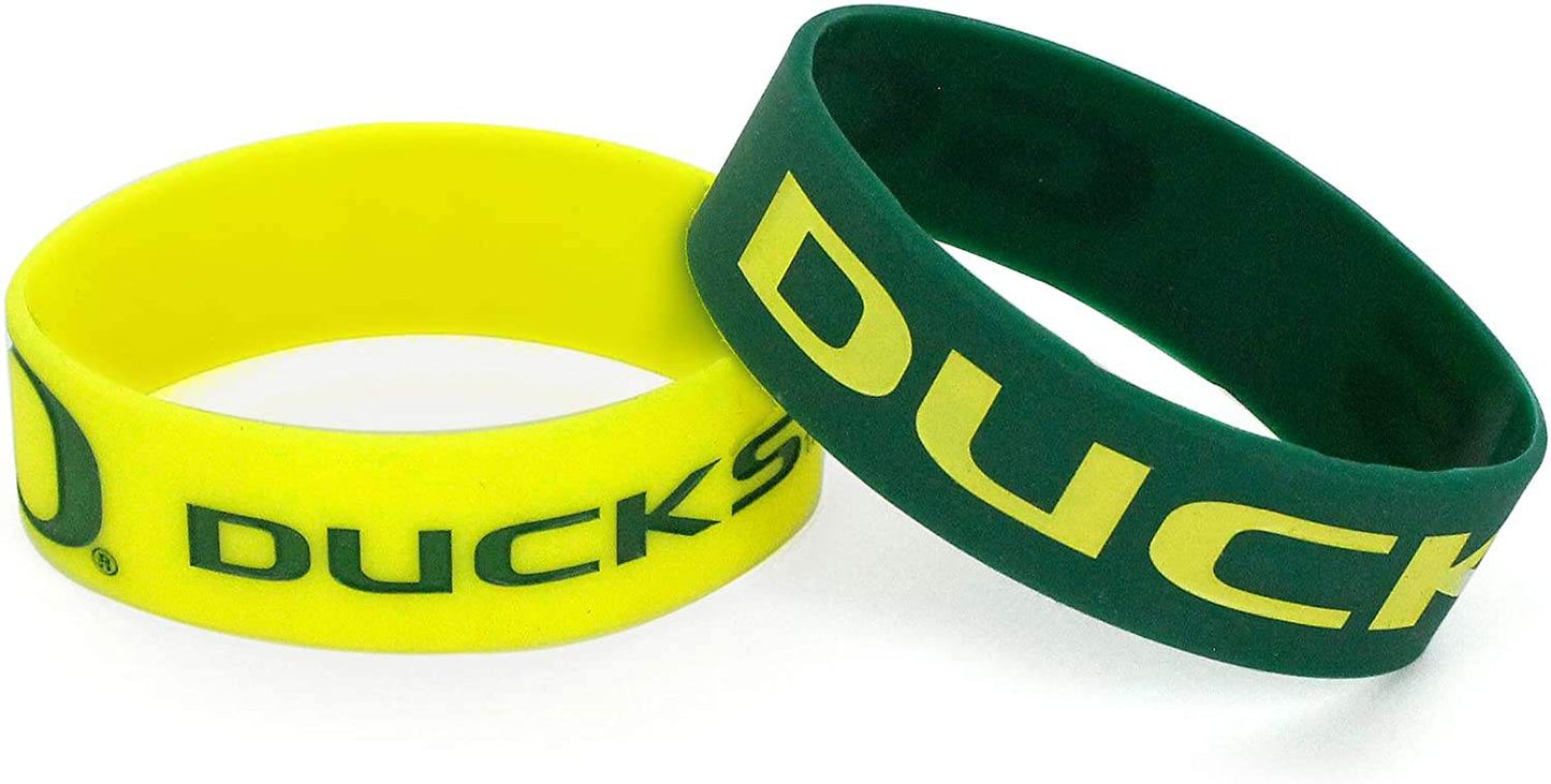 Oregon Ducks Team Bracelets 2 Pack Wide Alternate Colors - ToylandEU