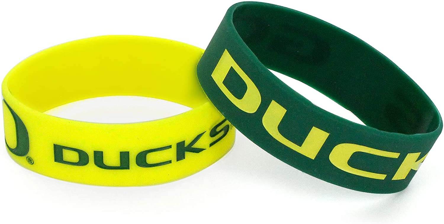 Oregon Ducks Team Bracelets 2 Pack Wide Alternate Colors - ToylandEU