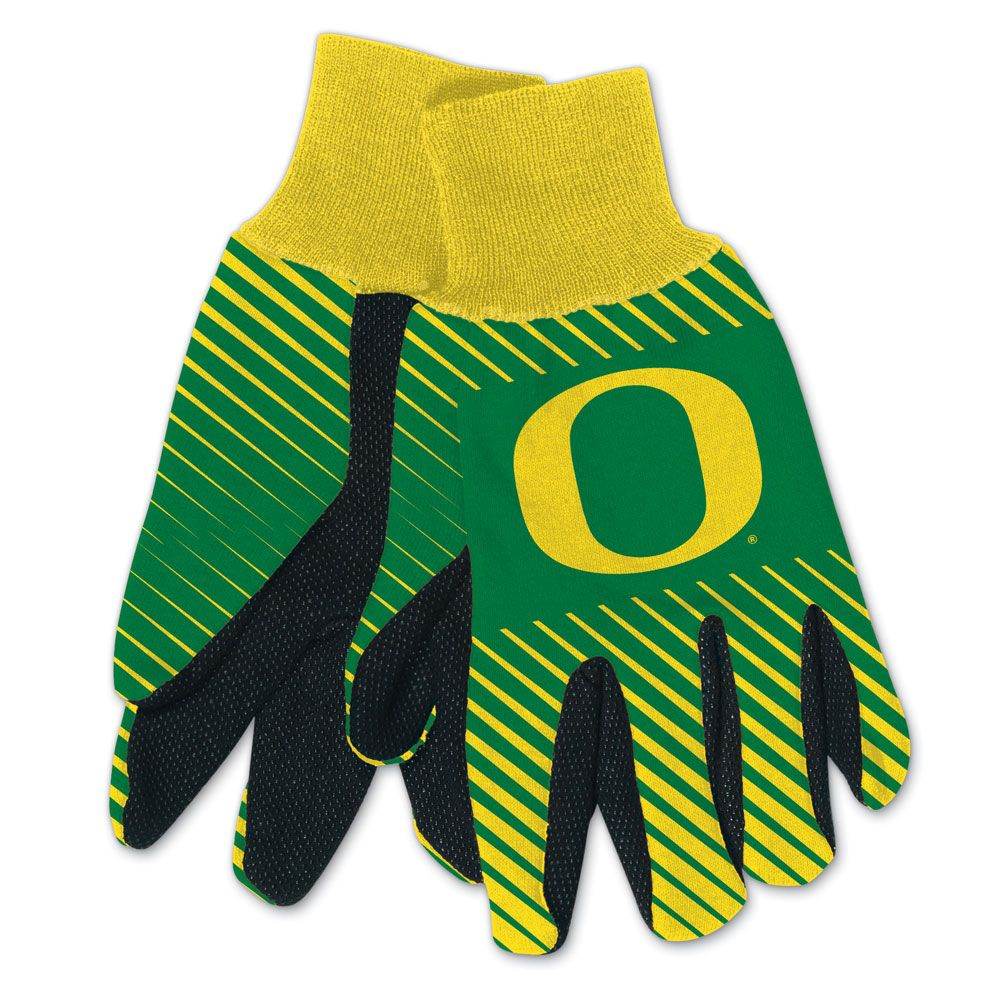Oregon Ducks Two Tone Gloves Adult Size Warm Cotton Twill - ToylandEU
