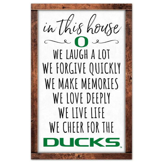  Oregon Ducks Wood Sign 11x17 In This House Wall Decor -  ToylandEU™