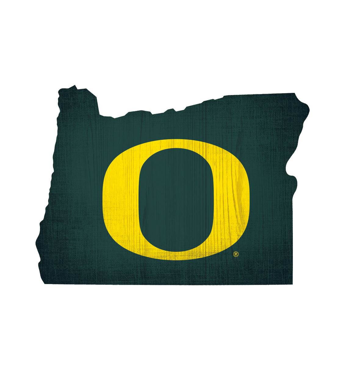 Oregon Ducks Wood Sign 12 Inch Team Color State Shape - ToylandEU