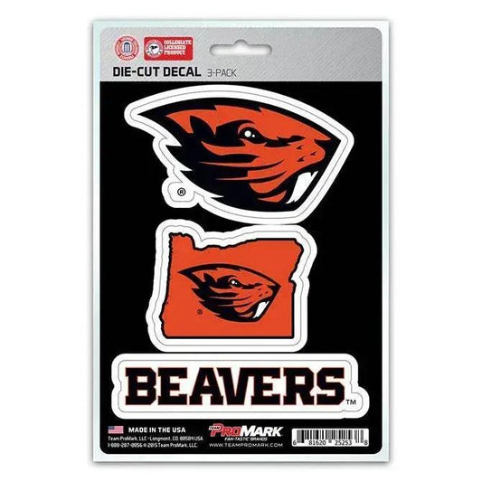  Oregon State Beavers Die Cut Decals 3 Pack Premium Vinyl -  ToylandEU™