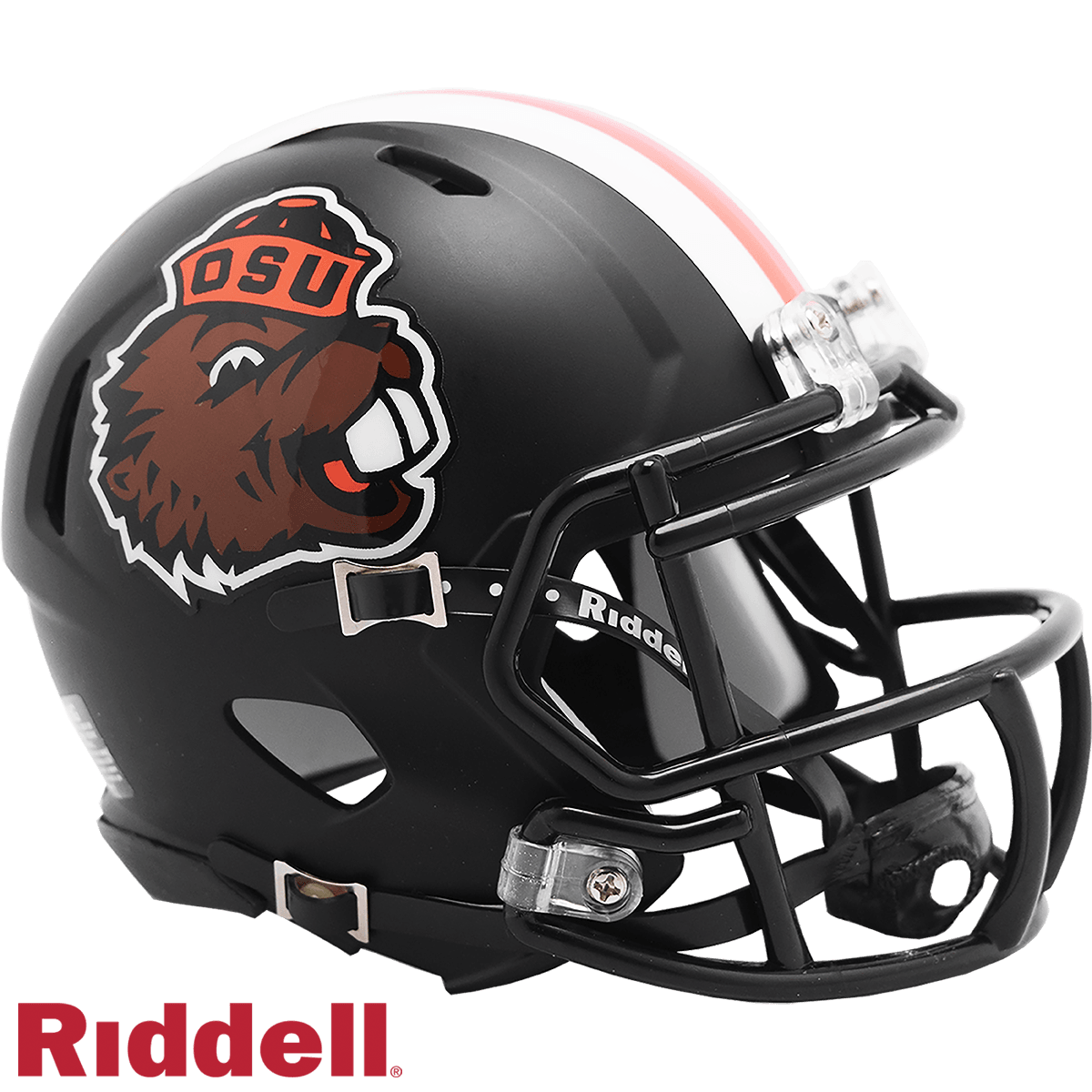 Oregon State Beavers Mini Speed Helmet Satin Black Riddell - ToylandEU