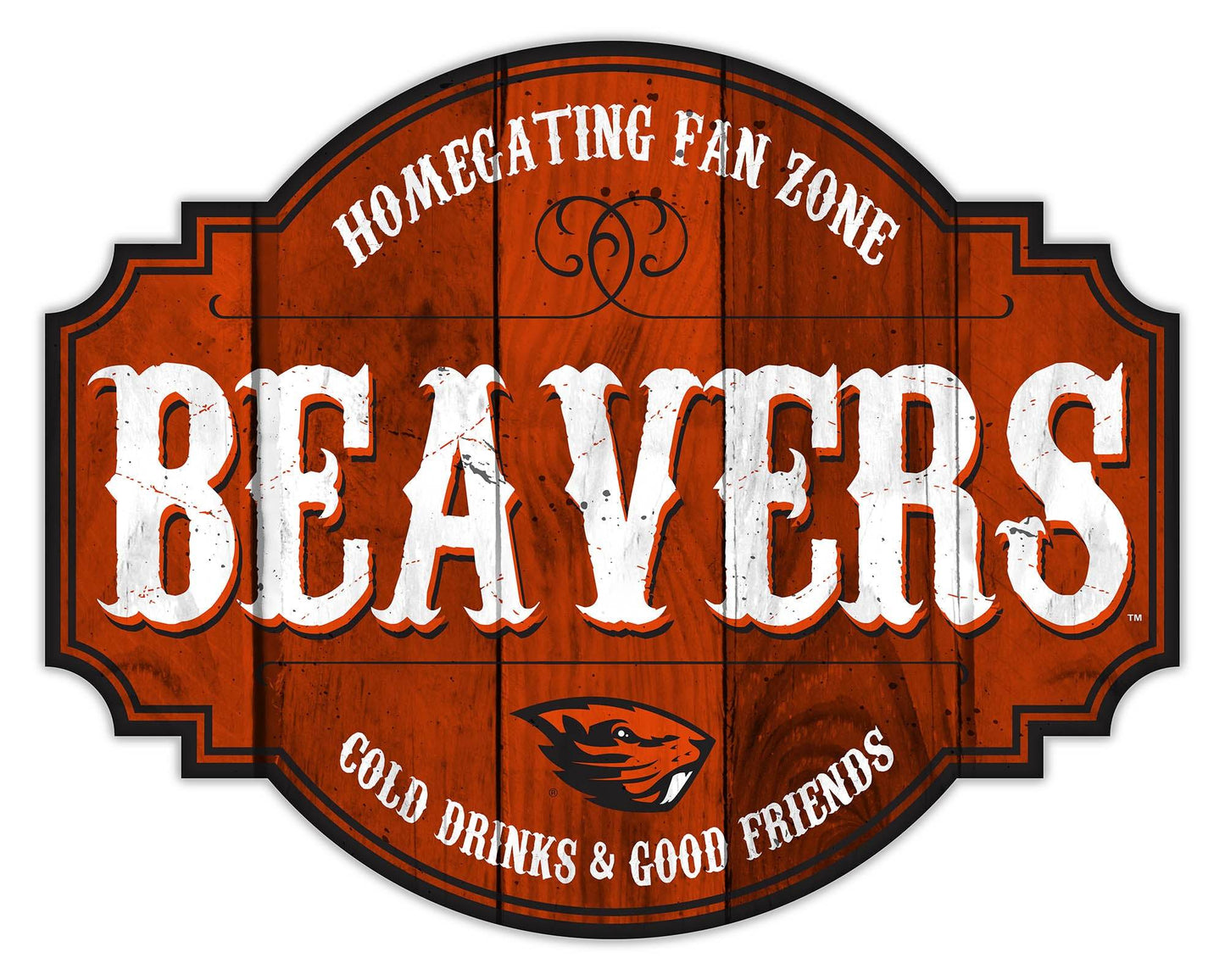 Oregon State Beavers Wood Sign 12 Inch Homegating Tavern - ToylandEU