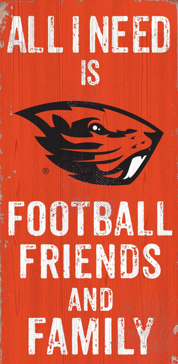 Oregon State Beavers Wood Sign 6x12 Football Design - ToylandEU