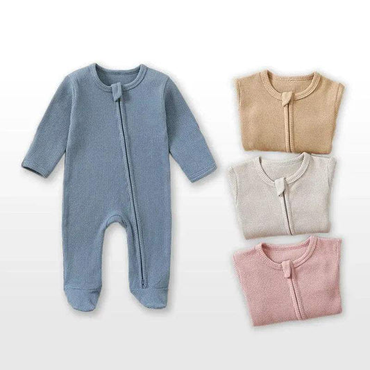 Organic Cotton Baby Romper Zipper Sleepsuit Ultra Soft -  ToylandEU™