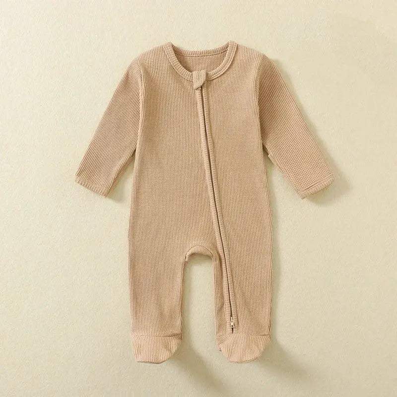 Organic Cotton Baby Romper Zipper Footed Sleepsuit - ToylandEU