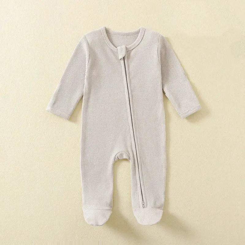 Organic Cotton Baby Romper Zipper Footed Sleepsuit - ToylandEU