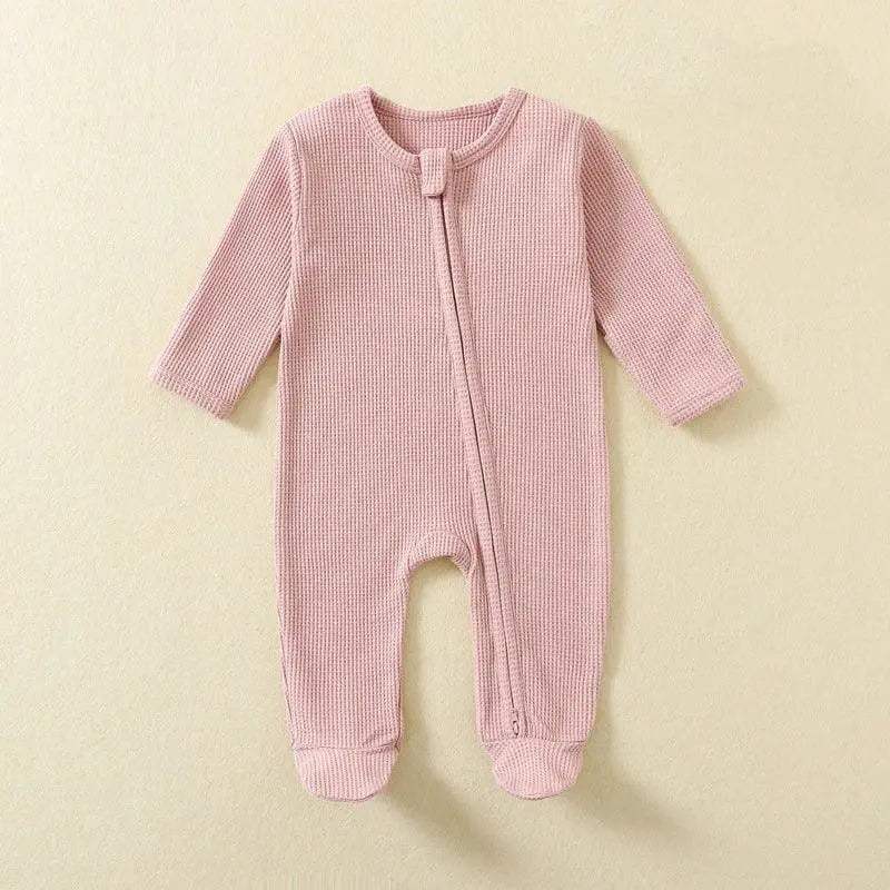 Organic Cotton Baby Romper Zipper Footed Sleepsuit - ToylandEU