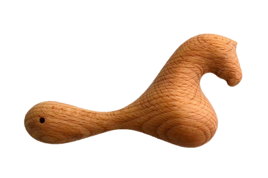 Organic Handcrafted Wooden Rattle Horse Toy With Safe Finish - ToylandEU
