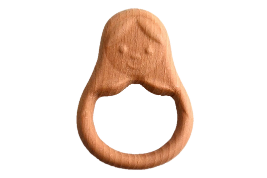 Organic Wooden Rattle Teether For Baby Teething Comfort - ToylandEU
