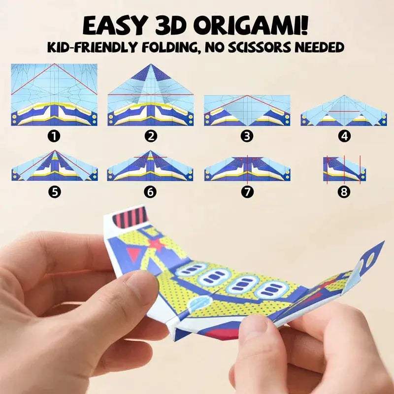Origami Paper Planes For Kids Educational Craft Kit - ToylandEU