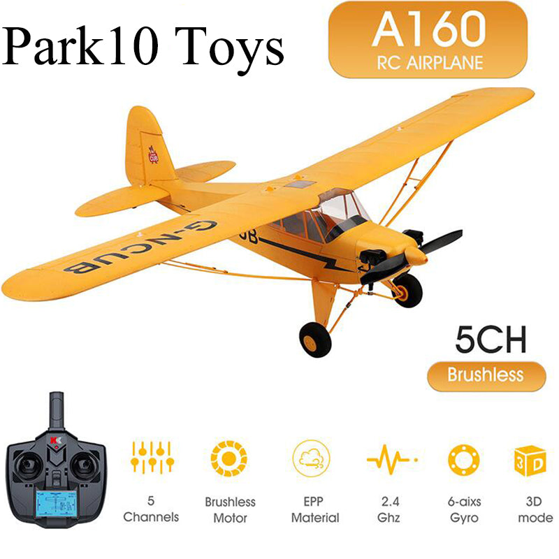 Original Hot Wltoys A160 J3 RC Airplane with Brushless Motor - Ready-to-Fly Outdoor Aircraft