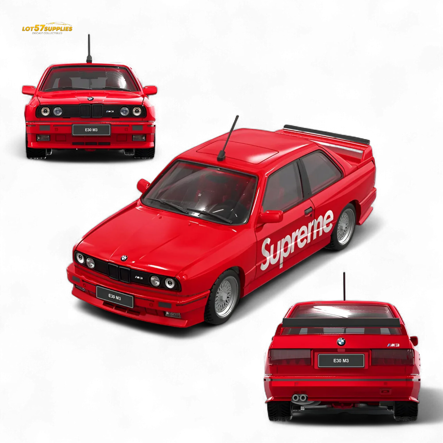 Original Model E30 Supreme Livery - S u p r e m e 1:64 - ToylandEU