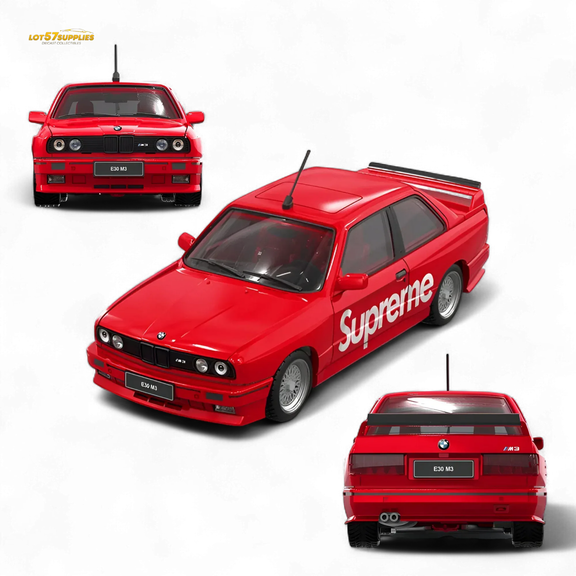 Original Model E30 Supreme Livery - S u p r e m e 1:64 - ToylandEU