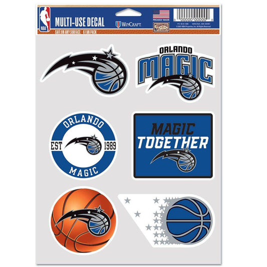 Orlando Magic Multi Use Fan Decals 6 Pack Licensed - ToylandEU