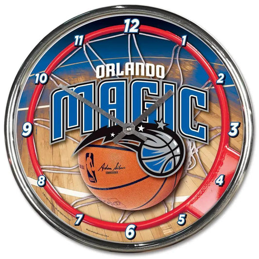  Orlando Magic Round Chrome Wall Clock Sports Decor -  ToylandEU™