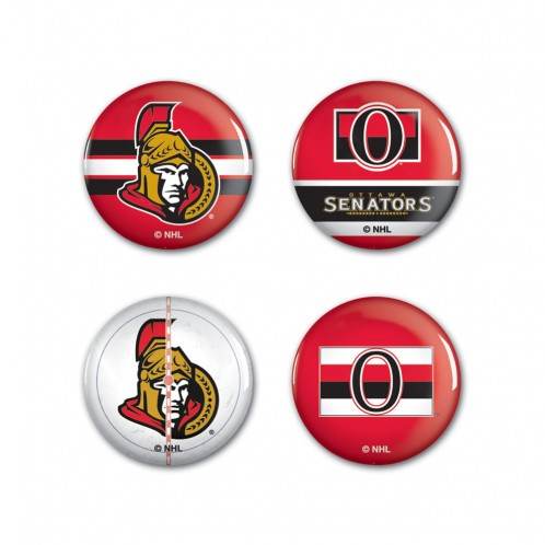 Ottawa Senators Buttons 4 Pack Special Order For Fans - ToylandEU