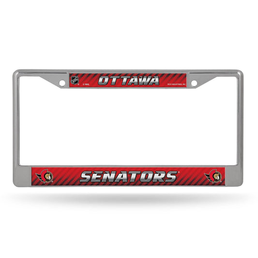 Ottawa Senators License Plate Frame Chrome Printed Insert - ToylandEU