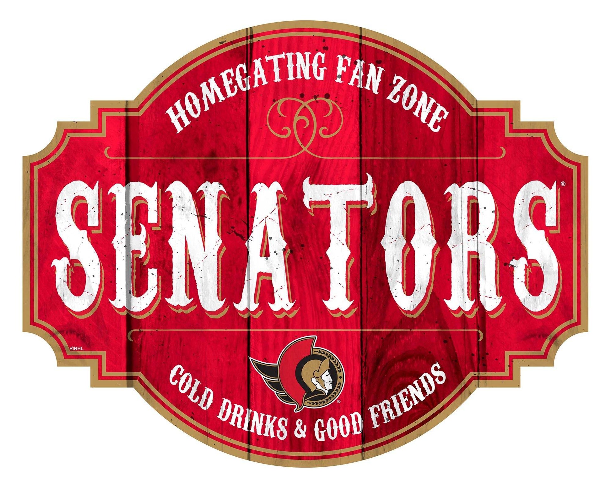 Ottawa Senators Wood Sign 12 Inch Homegating Tavern - ToylandEU