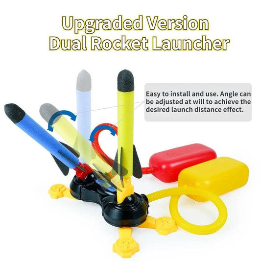 Outdoor Air-Powered Rocket Launch Toy - Fun STEM Activity for Kids - ToylandEU
