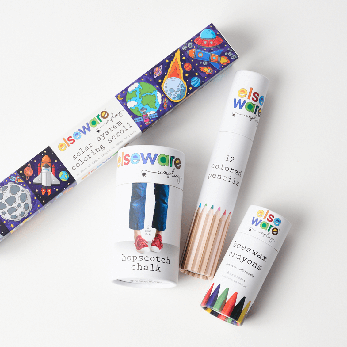 Outdoor Art Set | Non-Toxic Beeswax Crayons & Chalk | Toylandeu™