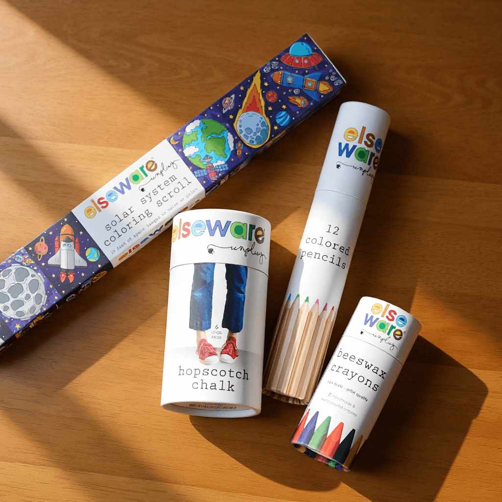 Outdoor Art Set | Non-Toxic Beeswax Crayons & Chalk | Toylandeu™