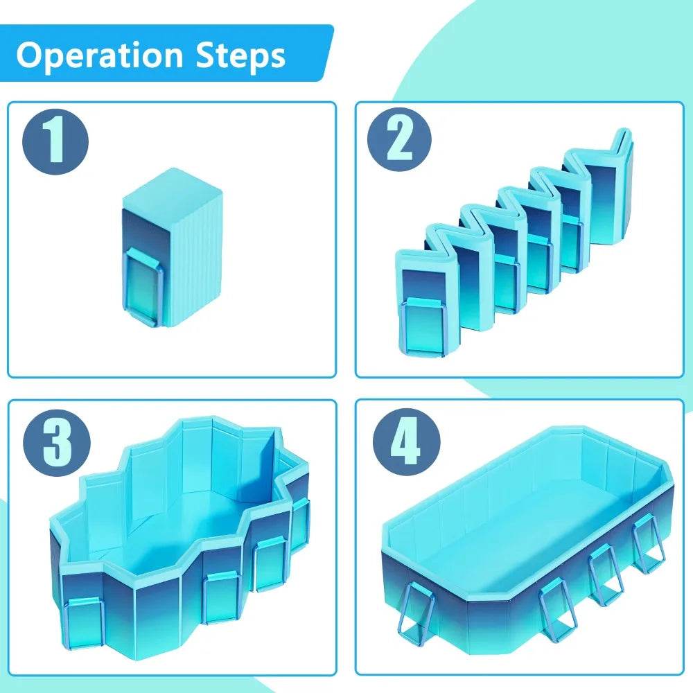 Outdoor Foldable Non-Inflatable Adults and Kids Swimming Pool - ToylandEU