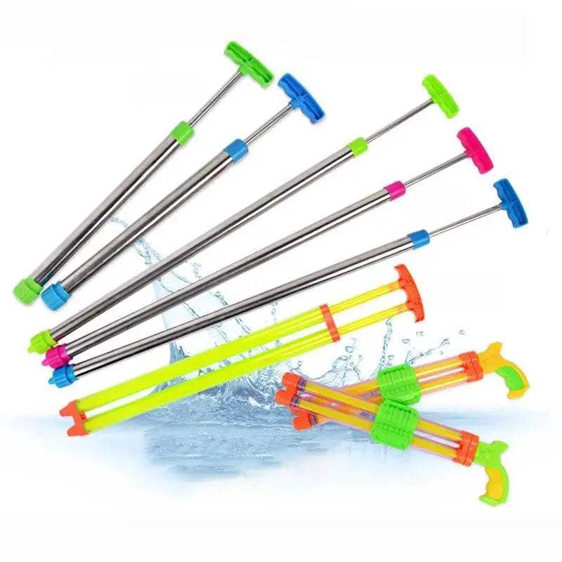 Outdoor Fun Summer Pulling Type Water Cannon Stainless Steel Swim Sprayer Toy - ToylandEU