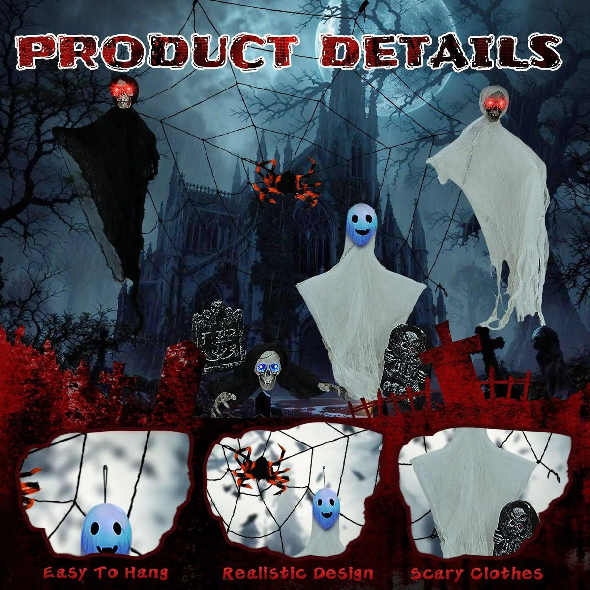 Outdoor Halloween Decorations | 8-Piece Set | Toylandeu™