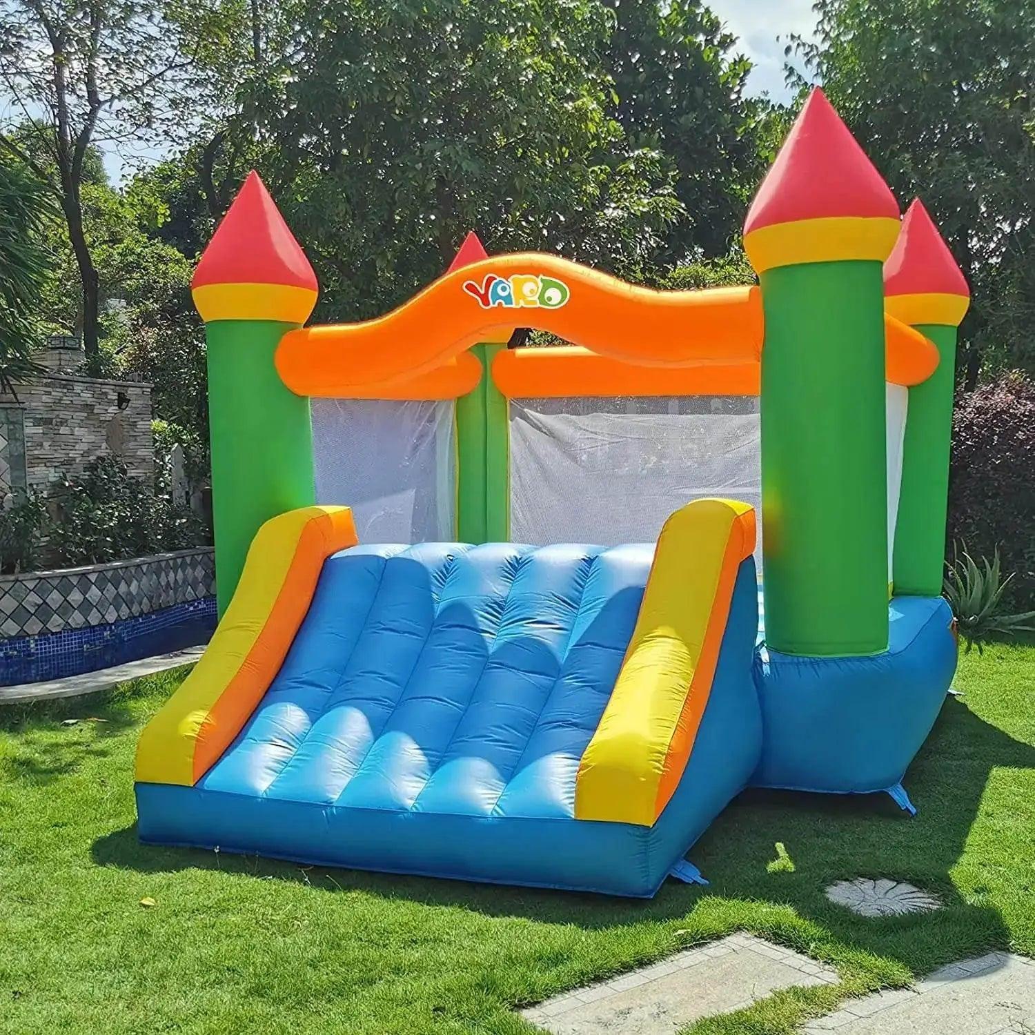  Outdoor Inflatable Bounce House with Slide 12x9x8ft for Kids Aged 5-12 - Includes Blower for Indoor and Backyard Fun -  ToylandEU™
