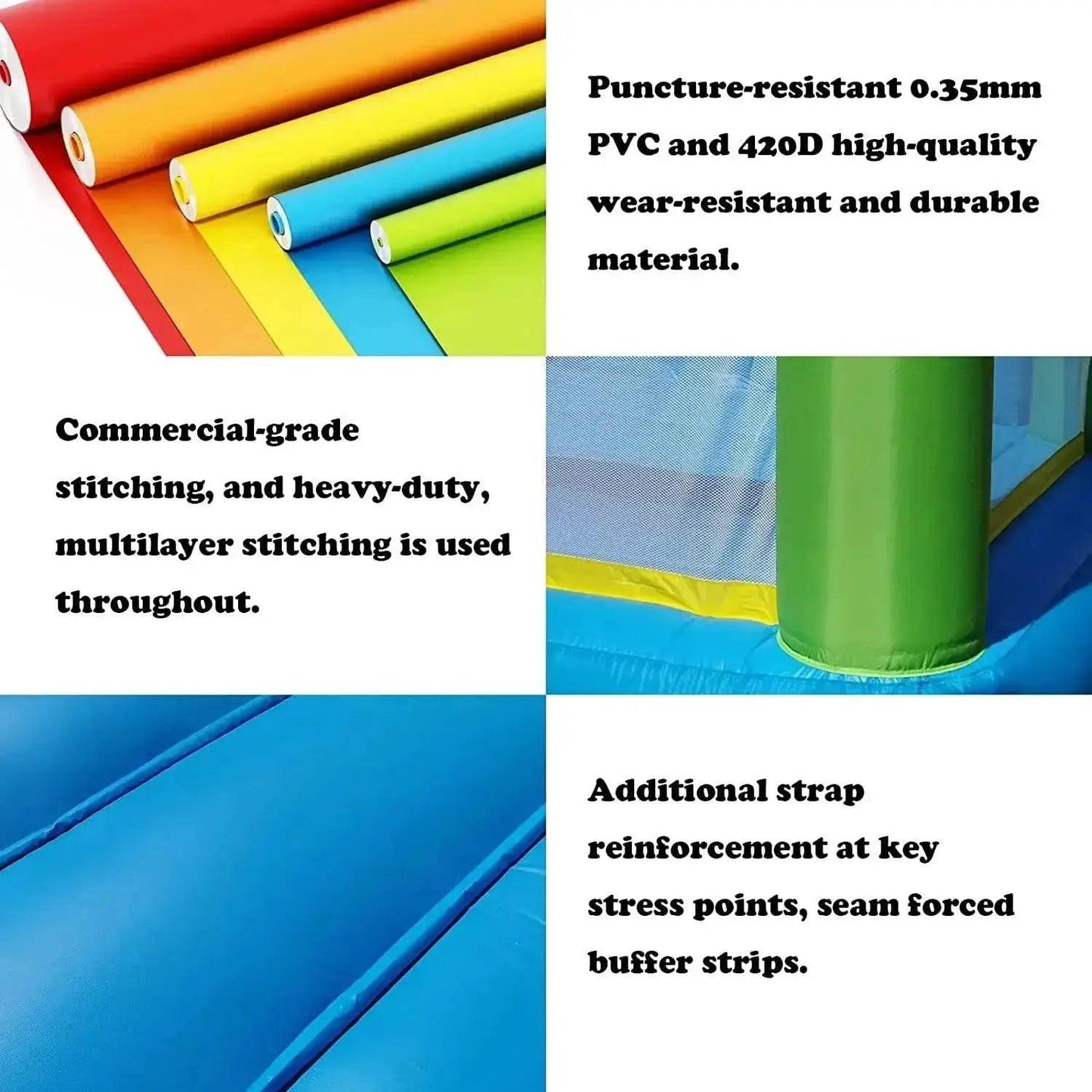  Outdoor Inflatable Bounce House with Slide 12x9x8ft for Kids Aged 5-12 - Includes Blower for Indoor and Backyard Fun -  ToylandEU™