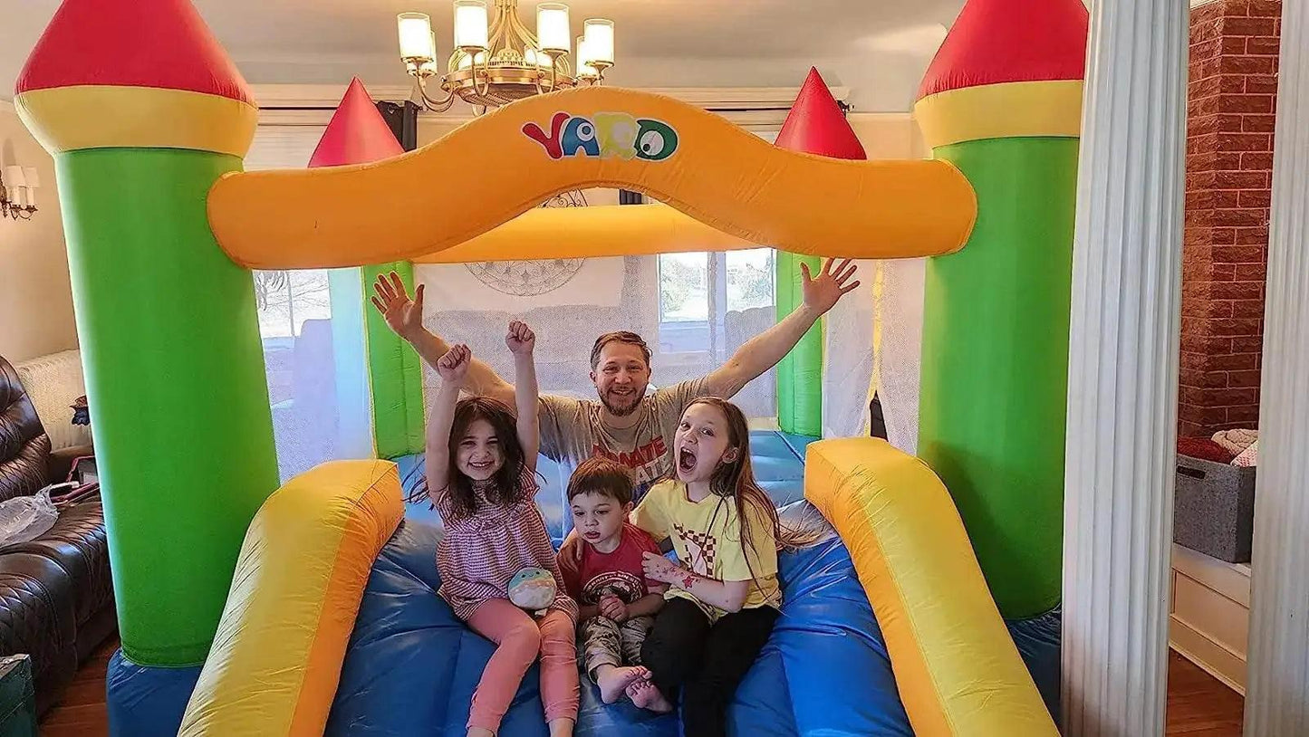  Outdoor Inflatable Bounce House with Slide 12x9x8ft for Kids Aged 5-12 - Includes Blower for Indoor and Backyard Fun -  ToylandEU™