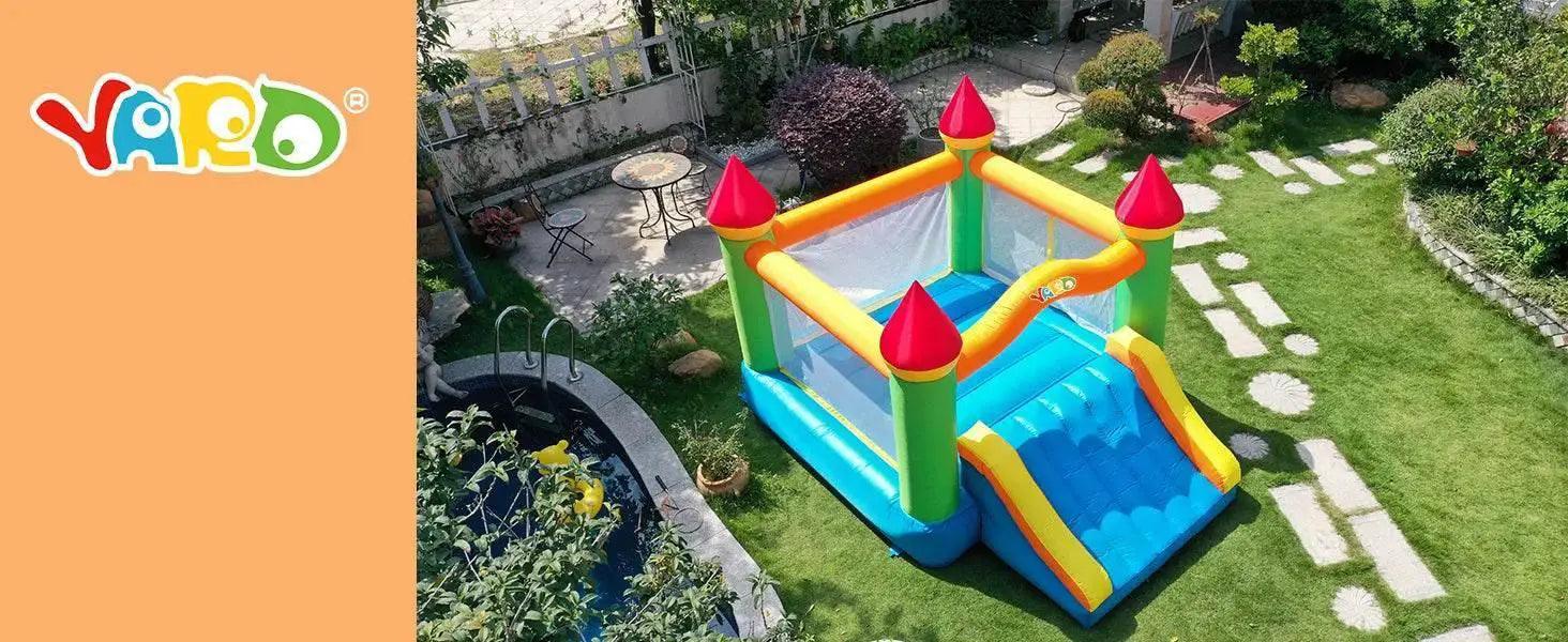  Outdoor Inflatable Bounce House with Slide 12x9x8ft for Kids Aged 5-12 - Includes Blower for Indoor and Backyard Fun -  ToylandEU™