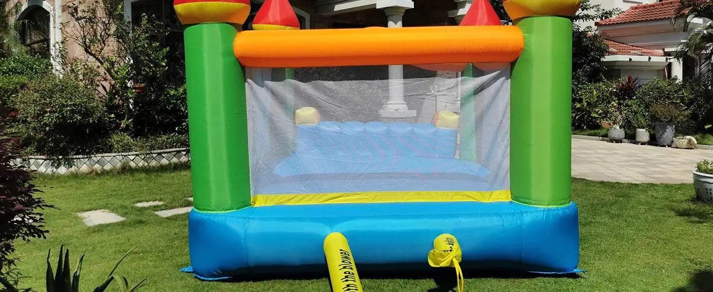  Outdoor Inflatable Bounce House with Slide 12x9x8ft for Kids Aged 5-12 - Includes Blower for Indoor and Backyard Fun -  ToylandEU™