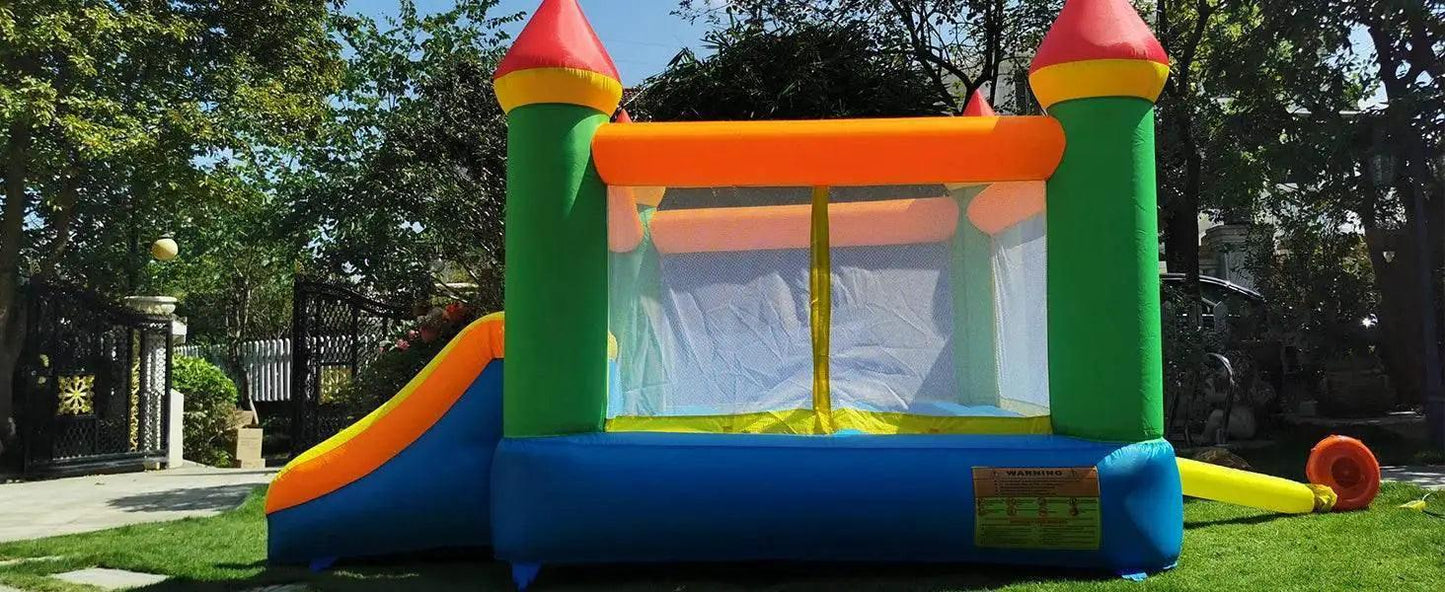  Outdoor Inflatable Bounce House with Slide 12x9x8ft for Kids Aged 5-12 - Includes Blower for Indoor and Backyard Fun -  ToylandEU™