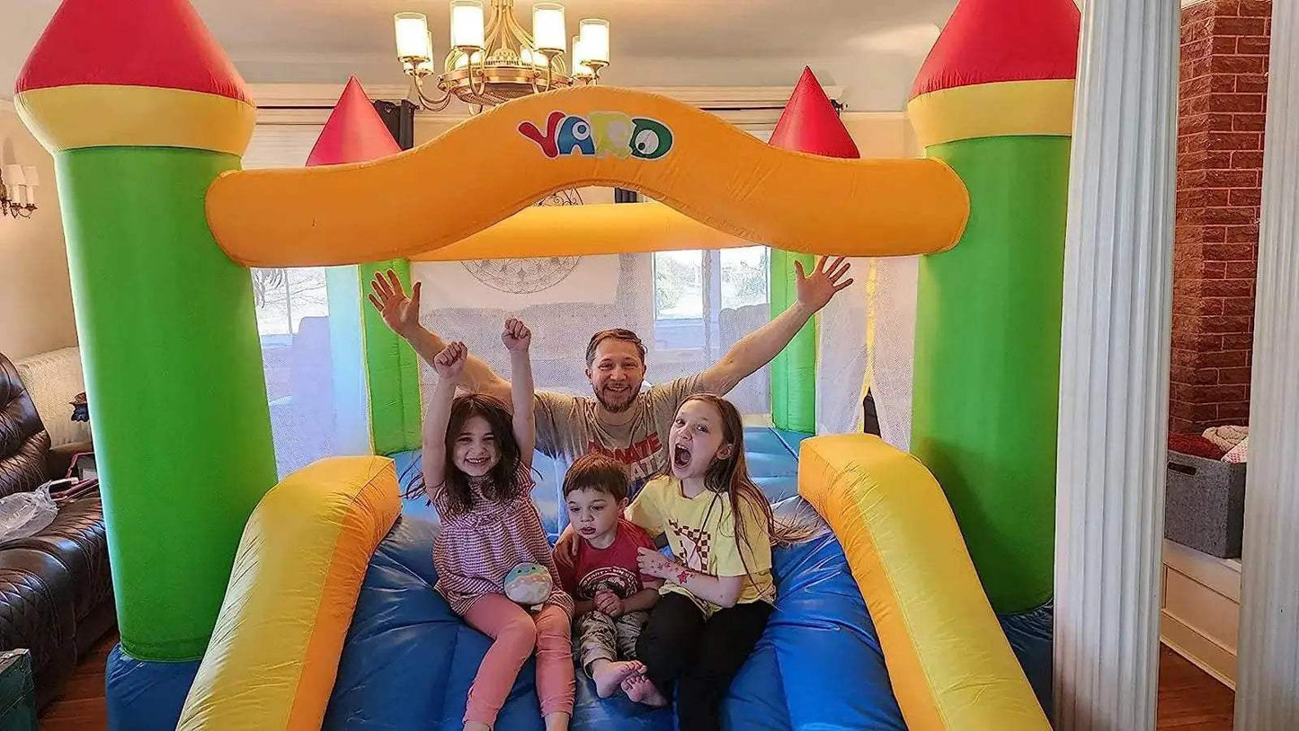  Outdoor Inflatable Bounce House with Slide 12x9x8ft for Kids Aged 5-12 - Includes Blower for Indoor and Backyard Fun -  ToylandEU™