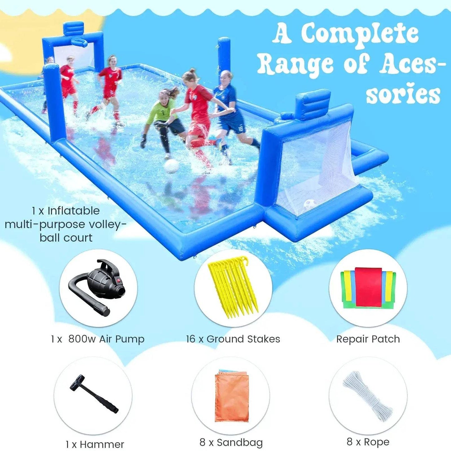 Outdoor Inflatable Sports Court 33 Feet All In One Arena - ToylandEU