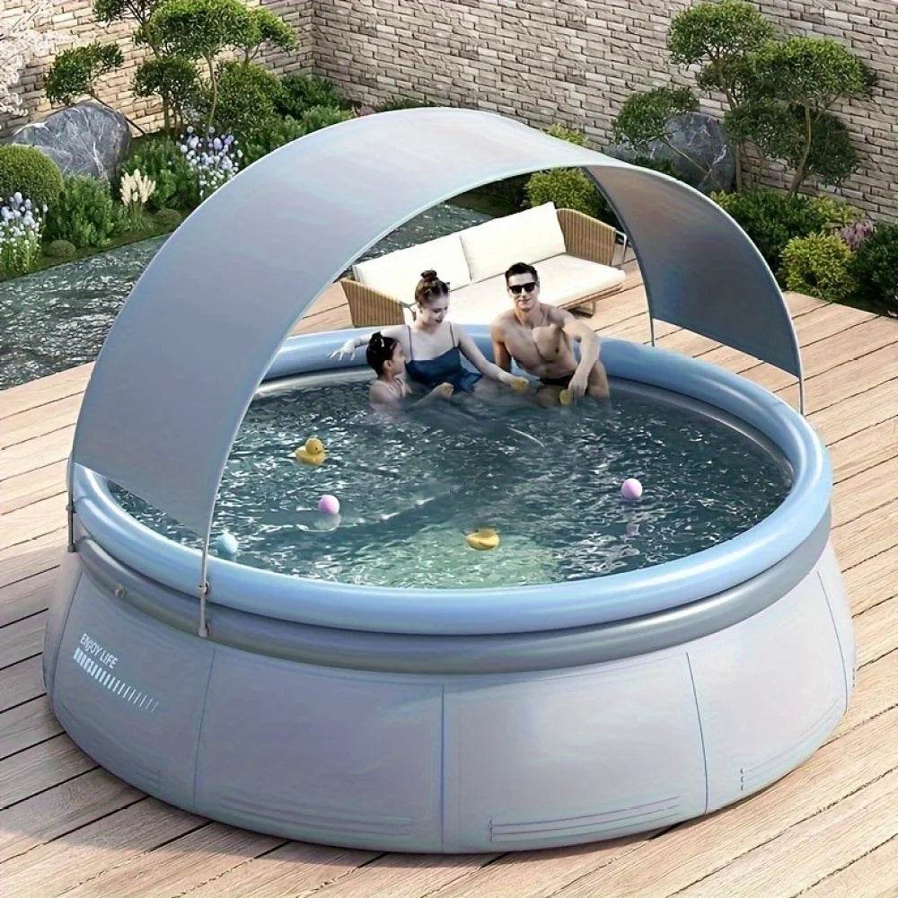 Outdoor Inflatable Swimming Pool Durable 3 Layer PVC 1200 Gallon Capacity - ToylandEU