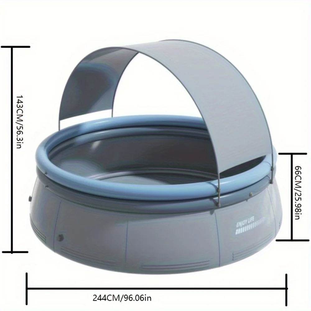 Outdoor Inflatable Swimming Pool Durable 3 Layer PVC 1200 Gallon Capacity - ToylandEU