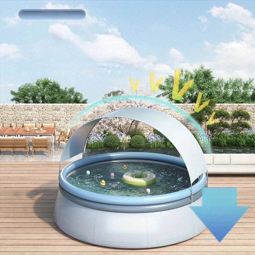 Outdoor Inflatable Swimming Pool Durable 3 Layer PVC 1200 Gallon Capacity - ToylandEU