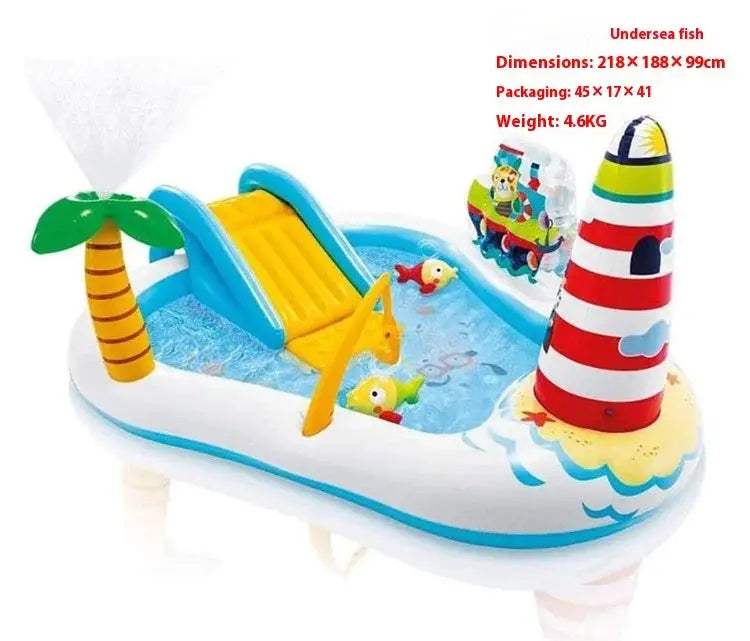  Outdoor Inflatable Water Slide Pool Splash Features -  ToylandEU™