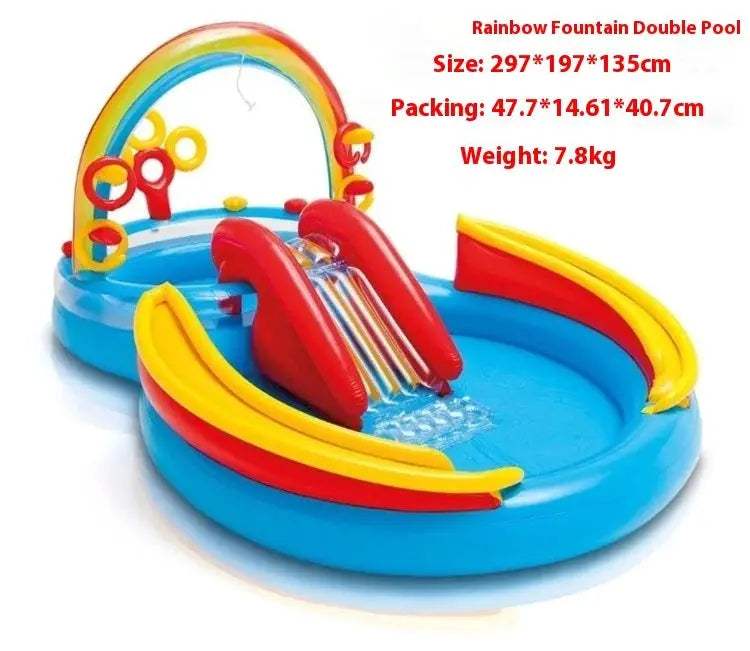  Outdoor Inflatable Water Slide Pool Splash Features -  ToylandEU™