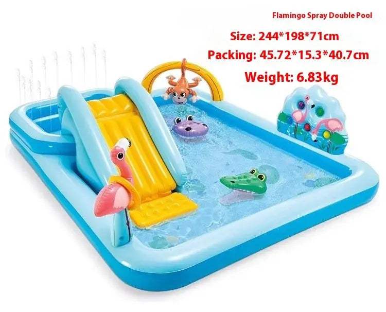  Outdoor Inflatable Water Slide Pool Splash Features -  ToylandEU™