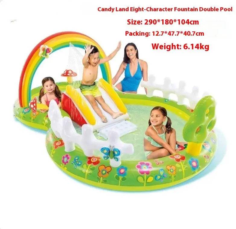 Outdoor Inflatable Water Slide Pool Splash Features -  ToylandEU™