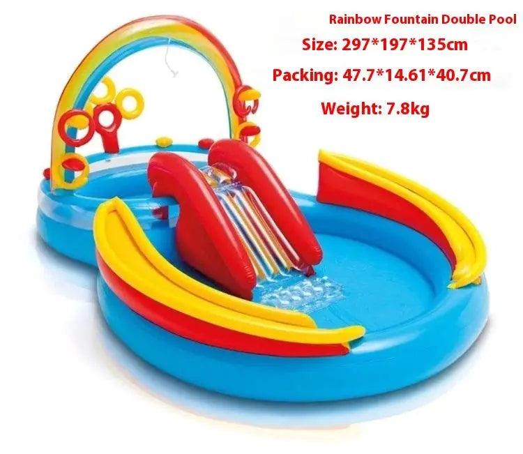  Outdoor Inflatable Water Slide Pool Splash Features -  ToylandEU™