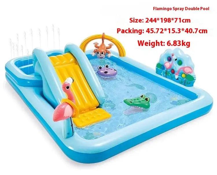 Outdoor Inflatable Water Slide Pool Splash Features -  ToylandEU™