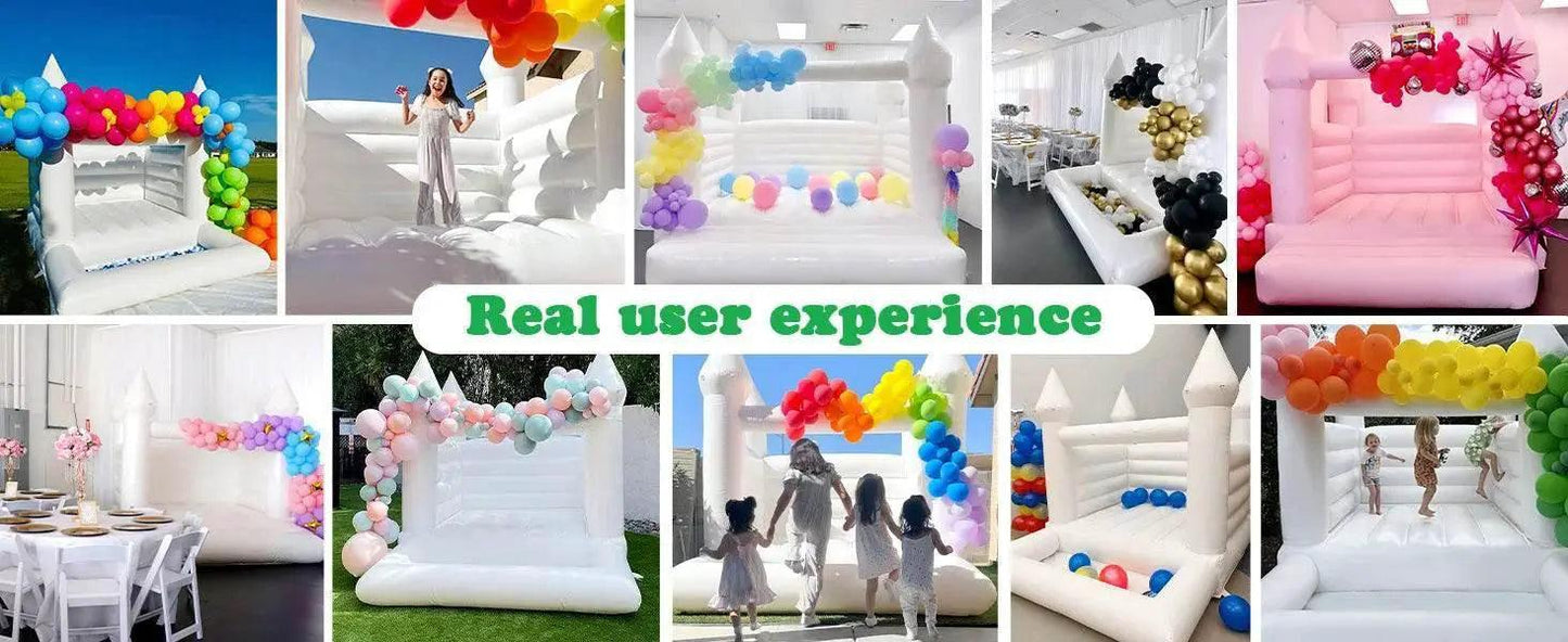  Outdoor Inflatable White Bounce House PVC Inflatable Castle -  ToylandEU™