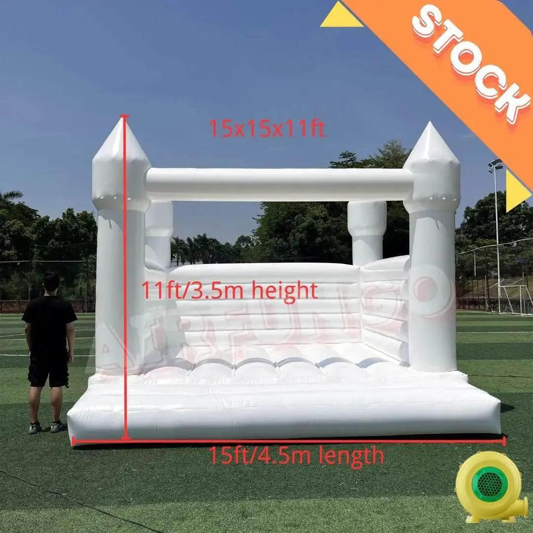  Outdoor Inflatable White Bounce House PVC Inflatable Castle -  ToylandEU™