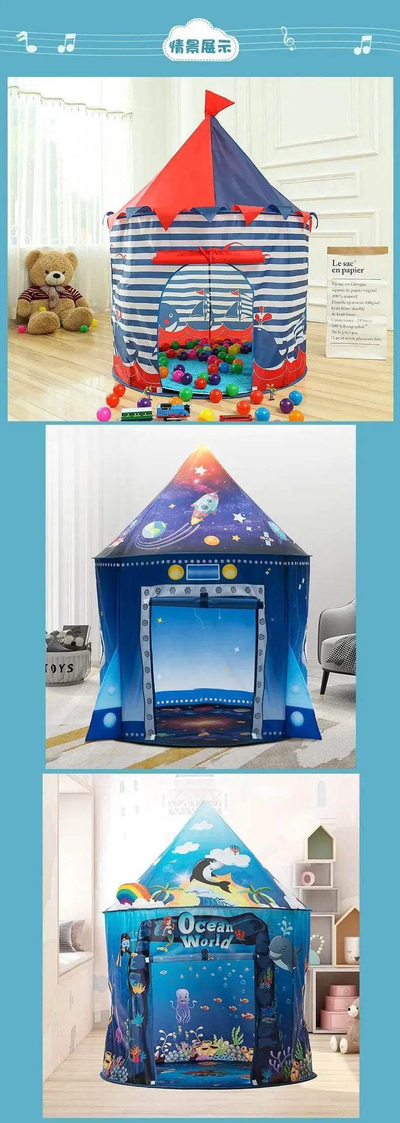 Outdoor Kid Tent Space Play House Portable Baby Gift - ToylandEU